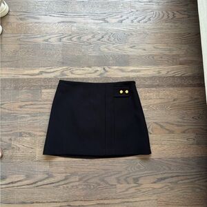 Zara Black and Gold Mini Skirt
